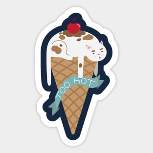 Ice Cream Cat Sticker